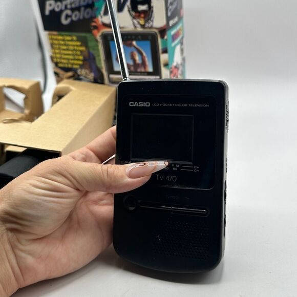 VTG Casio Super Crystal Vision 2.5" Portable Color TV EV-510 in box antenna - Picture 7 of 10